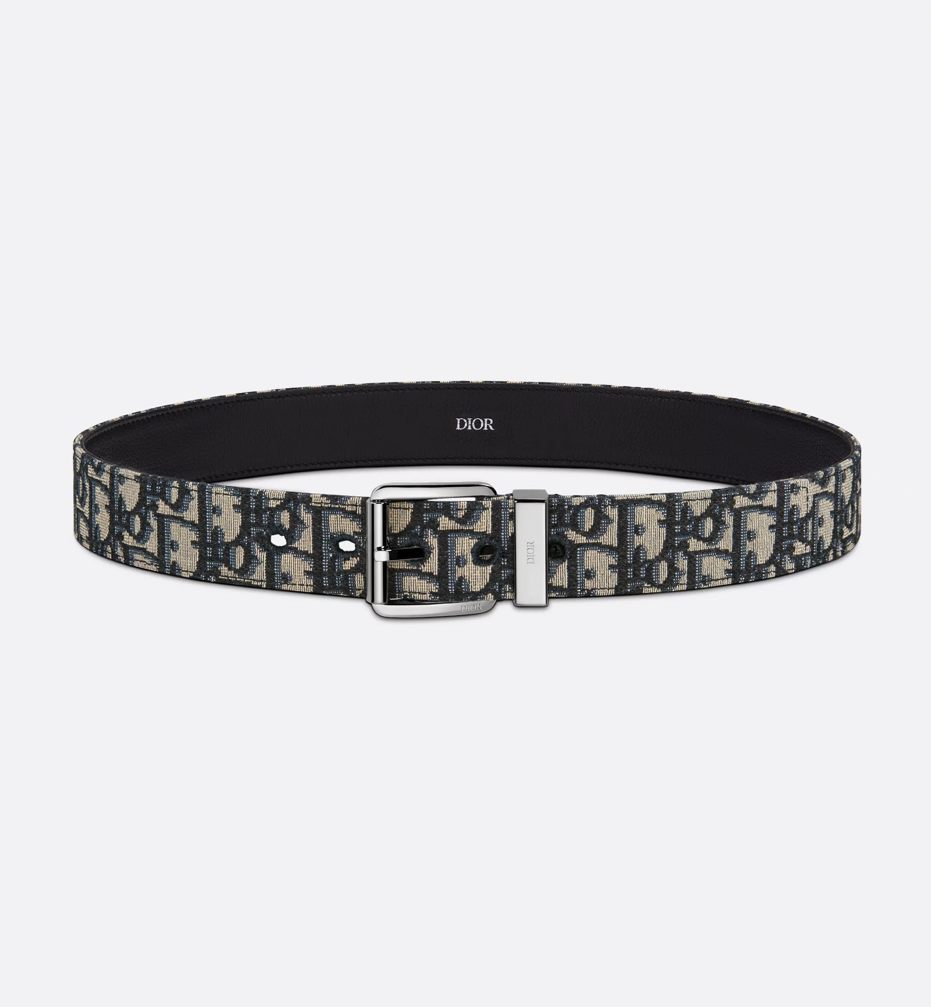 PRE-LOVED DIOR OBLIQUE CANVAS BELT - BEIGE & NOIR – Gspply