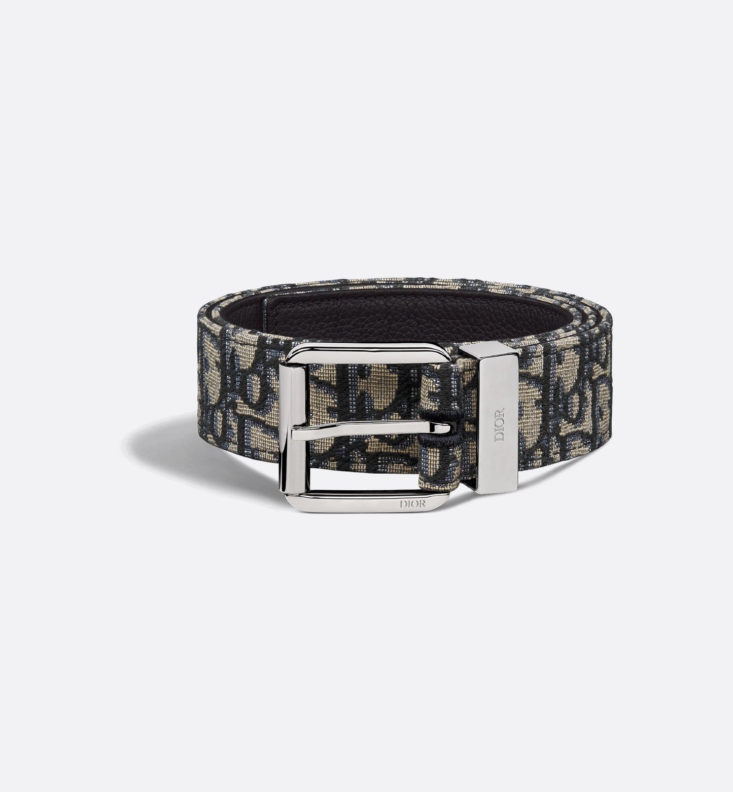 DIOR OBLIQUE CANVAS BELT - BEIGE & NOIR