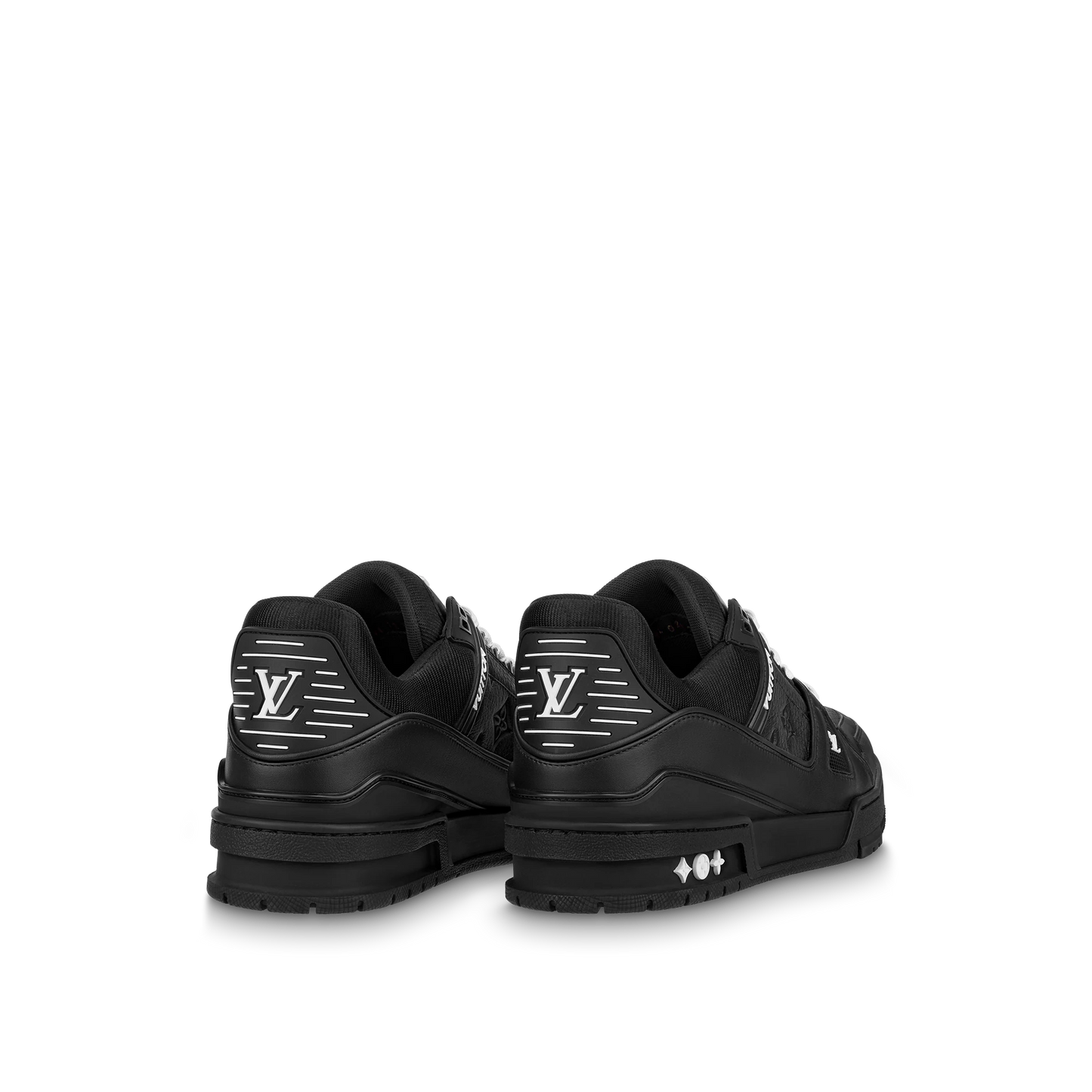Pre-Loved Louis Vuitton Trainer Black Embossed Monogram